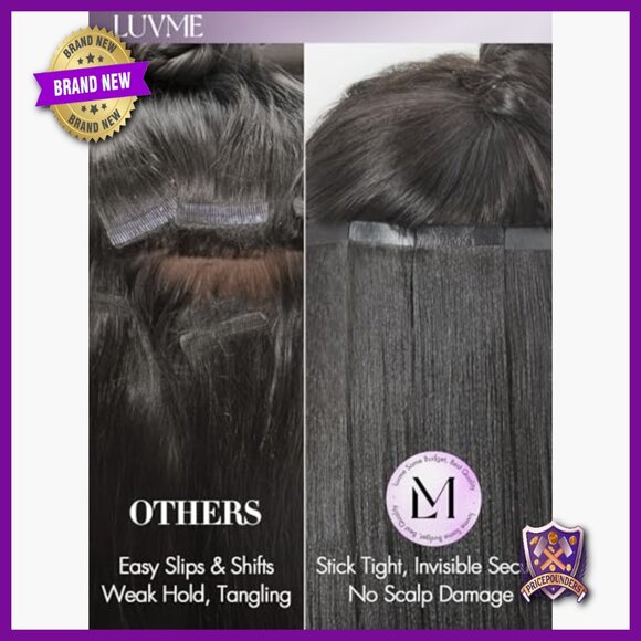 Human Hair Tape-In Extensions 18 Inch 50 Pieces Silky Straight main image 6